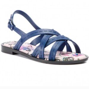 NWT MELISSA size 7 NAVY BLUE SANDALS